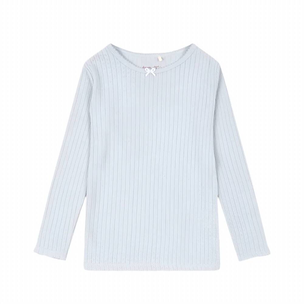 NEW KONGES SLØJD kid's long sleeve top in gray dawn